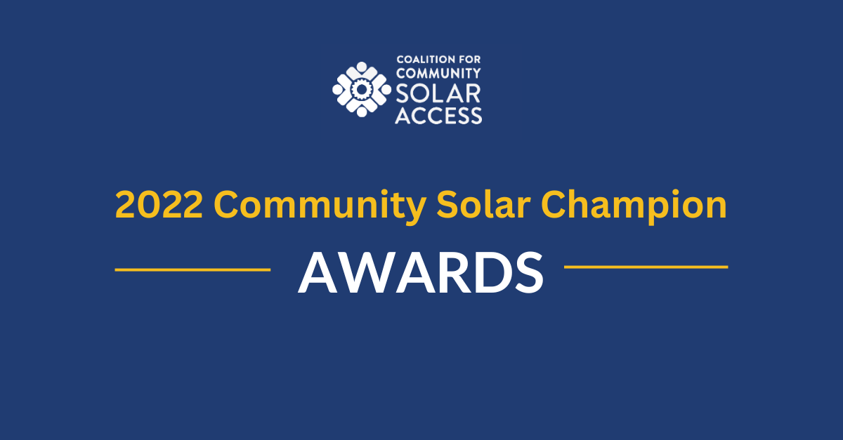 CCSA Announces 2022 “Community Solar Champions”